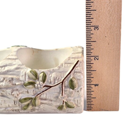 Yankee Candle Birch Log Tea Light Holder 3 Cup Holly Berry Winter Christmas Xmas - Picture 11 of 11